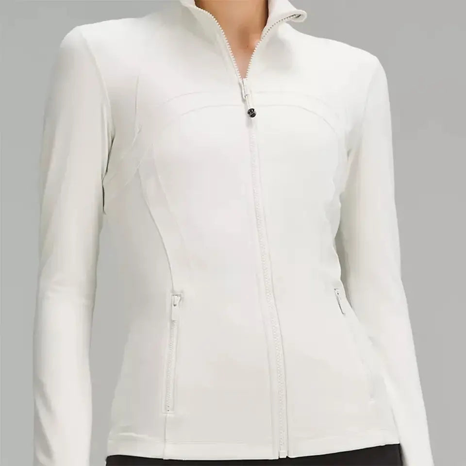 Women's Define Jacket, -Fit Zippered Training define Jacket - Long Sleeve Fitness Running Top for Jogging & Sports