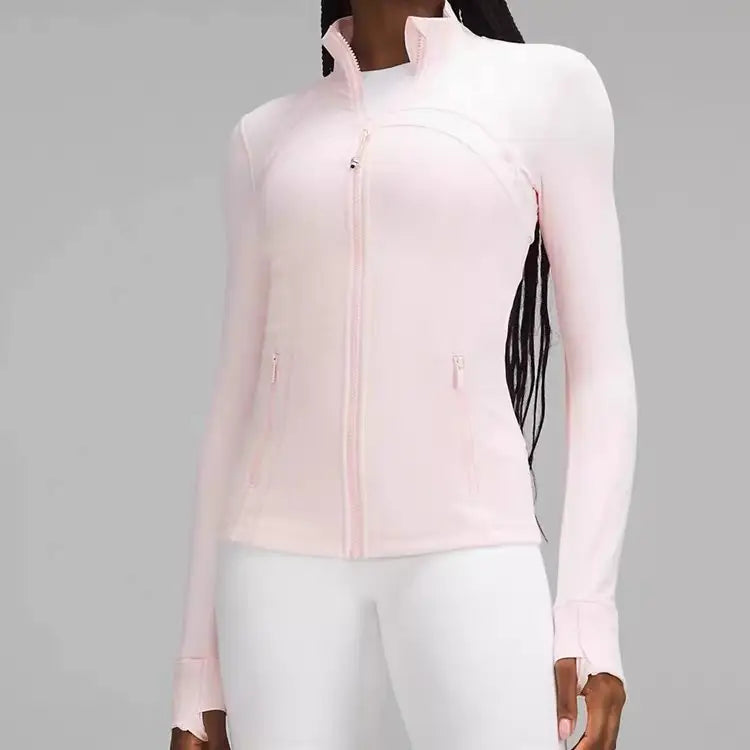 Women's Define Jacket, -Fit Zippered Training define Jacket - Long Sleeve Fitness Running Top for Jogging & Sports