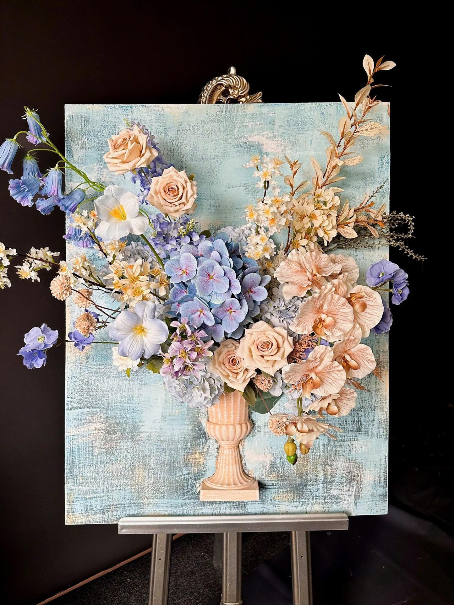 Vintage Pastel Symphony 3D Floral Wall Art