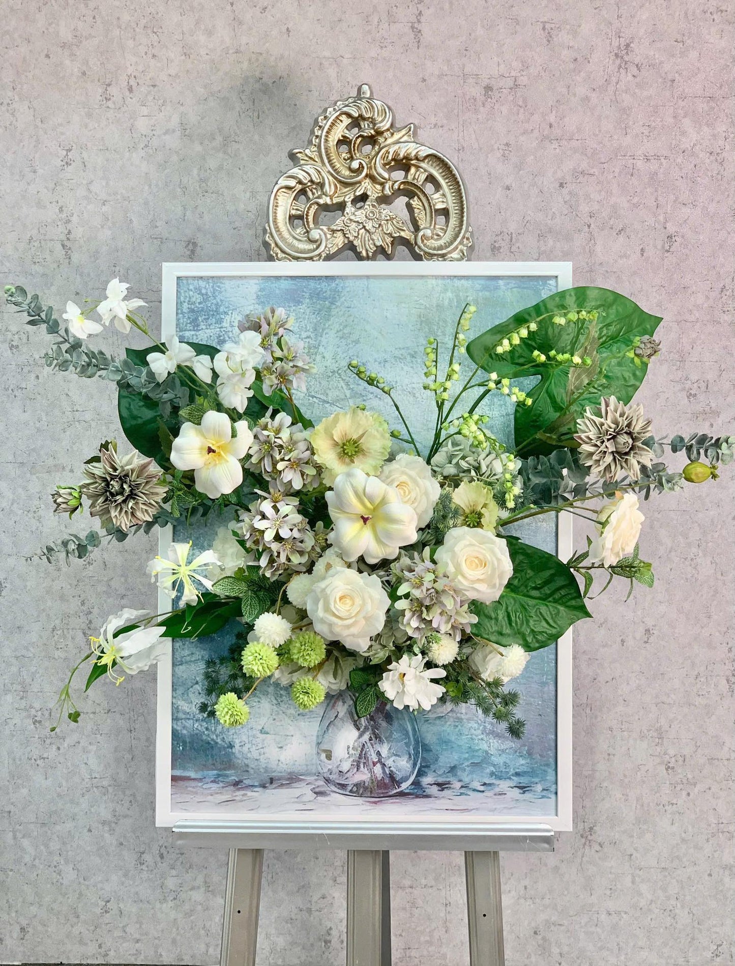 Ethereal Ivory Serenity 3D Floral Wall Art