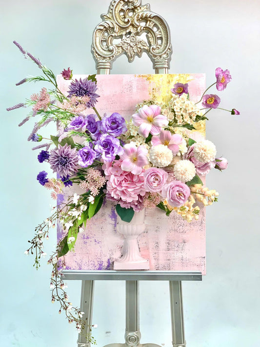 Sunset Lilac Symphony 3D Floral Wall Art